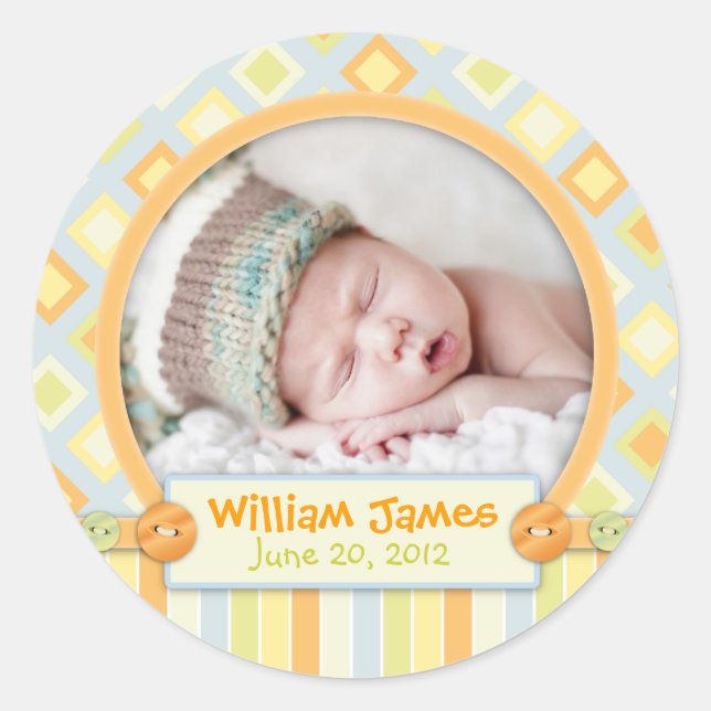 Adesivo Anúncio de Nascimento do Comboio a Bordo (Frente)