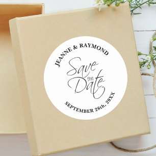 Adesivo Anúncio de Noivado Moderno Save The Date Personali