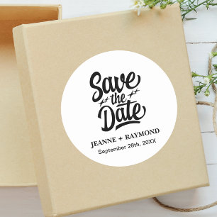 Adesivo Anúncio de Noivado Personalizado Moderno Save The