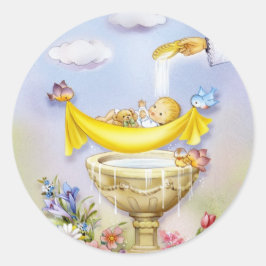 Adesivo Anúncio do batismo de Baby Christening