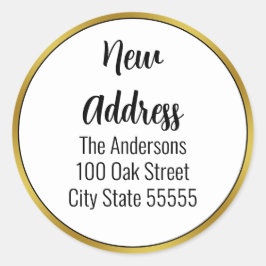 Adesivo Anúncio em movimento Dourado e preto elegante