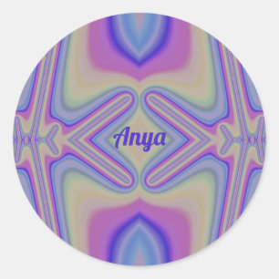 Adesivo ANYA~ Bonito Pastel Shades Fractal ~ Personalizado