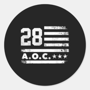 Adesivo Aoc 2028 A.c. 2028 Para Presidente Americano Flag