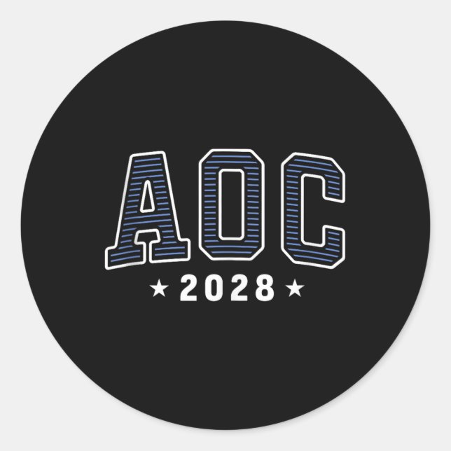 Adesivo Aoc 2028 Fileira Simples de Varsity (Frente)