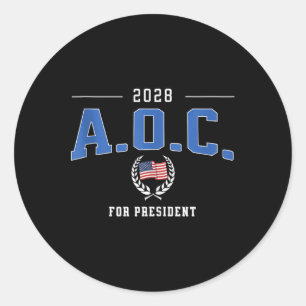 Adesivo Aoc 2028 Para O Presidente Alexandria Ocasio-corte
