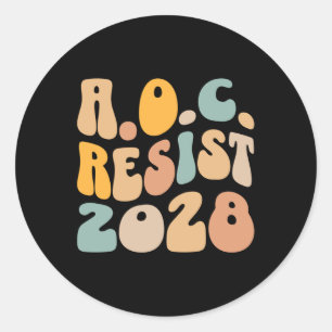 Adesivo Aoc 2028 Para Presidente Resiste Wavy Alexandria O
