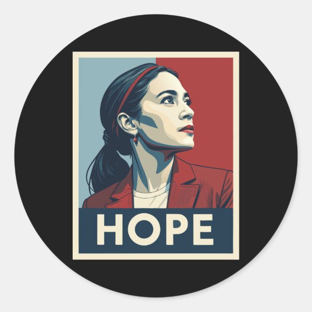 Adesivo Aoc Alexandria Ocasio Cortez 2028 Para Presidente  (Frente)