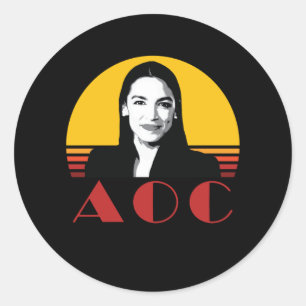 Adesivo AOC Alexandria Ocasio-Cortez Retro Vintage