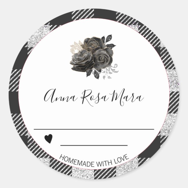 Adesivo *~* AP30 Buffalo Gingham Dourado Black Can Homemad (Frente)