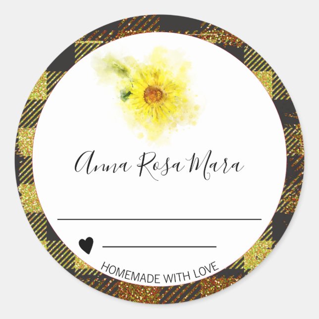 Adesivo ~ AP30 Canning. Buffalo Gingham Homemade Jelly (Frente)