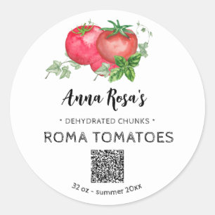 Adesivo *~* AP30 Tomates desidratados Logotipo QR