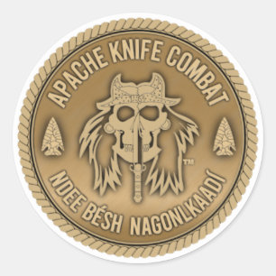 Adesivo Apache Knife Combat Classic Round Sticker