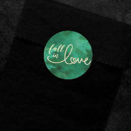 Adesivo Apaixonado pelo outono | Emerald Green e Dourado