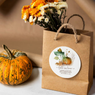 Adesivo Apaixonar-se Abóbora Rústica Elegante