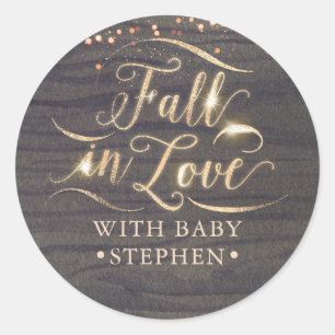 Adesivo Apaixonar-se pelo Chá de fraldas Bebê