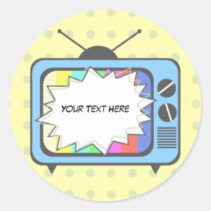 Adesivo Aparelho de televisão azul retro