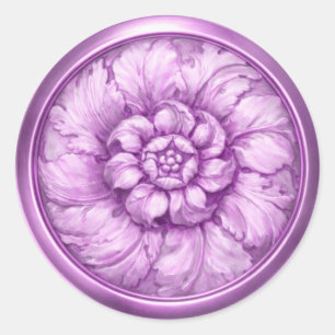 Adesivo Aparência Gravada Barroca Vintage Lavanda Roxo