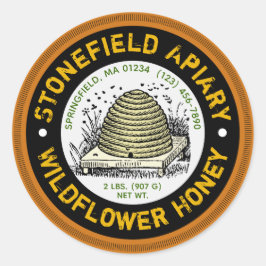 Adesivo Apelido de colmeia Aleitamento Escuro Amber