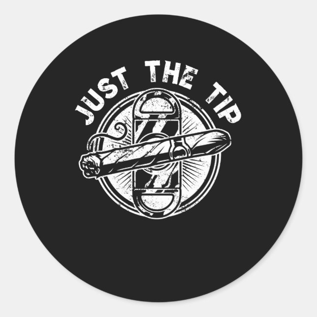 Adesivo Apenas A Dica Cigarro Deu Um Engraçado Fumante Eng (Frente)