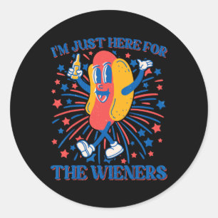 Adesivo Apenas Aqui Para O Cachorro-Quente Dos Wieners Eng