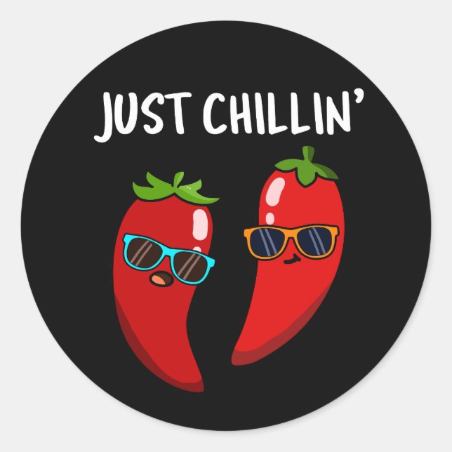Adesivo Apenas Chillin Engraçado Pimentos Chili Engraçados (Frente)