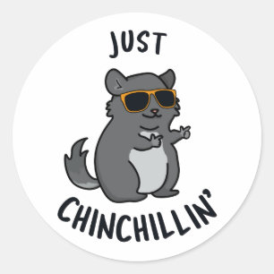 Adesivo Apenas Chin Chillin Funny Chinchilla Pun