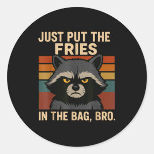 Adesivo Apenas Coloque As Batatas Na Bolsa Irmão Guaxinim