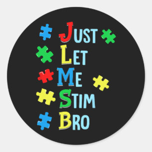 Adesivo Apenas Deixe-Me Estimular Bro Autismo Sensibilizaç
