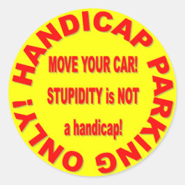 ADESIVO APENAS ESTACIONAMENTO HANDICAP - MOVA SEU CARRO!