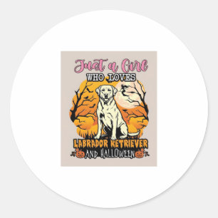 Adesivo Apenas Garota Que Ama Labrador Retriever Halloween