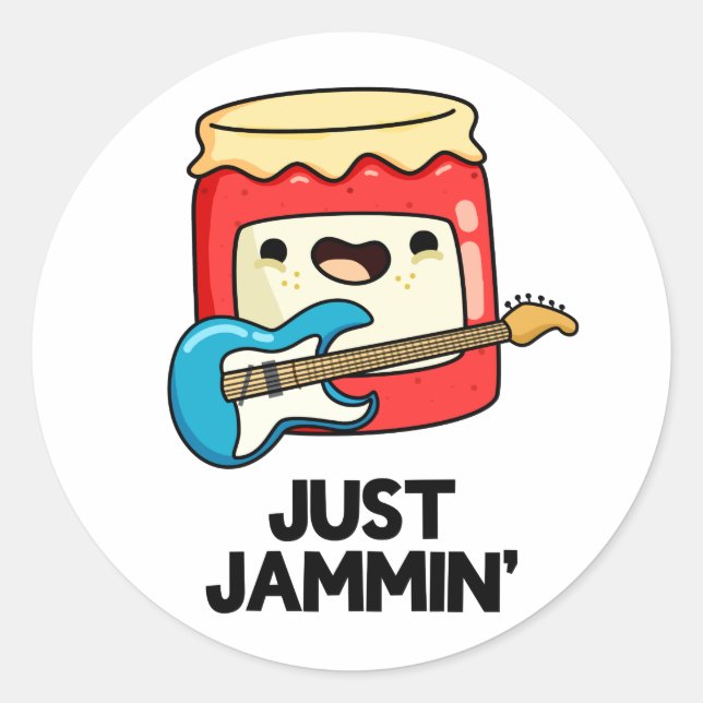 Adesivo Apenas Jammin Funny Rocker Jam Pun (Frente)