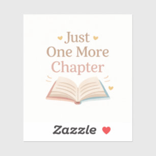 Adesivo Apenas Mais Um Capítulo Cute Book Lover Typography