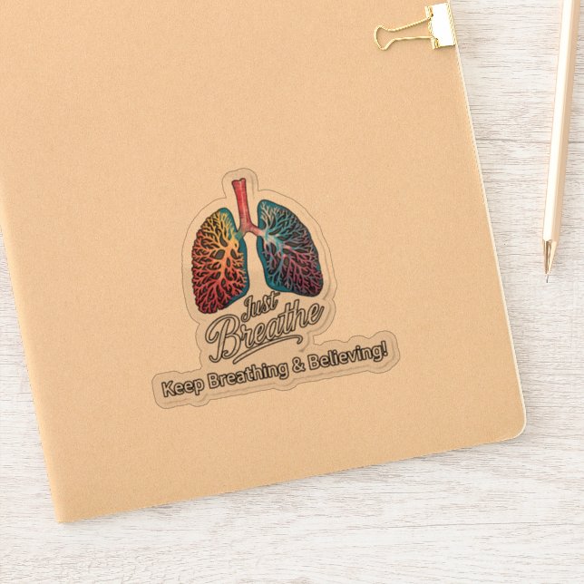Adesivo Apenas Respire & Continue Acreditando  (Notebook)