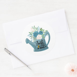 Adesivo Apenas Seja Gentil Regador Floral Azul Positividad