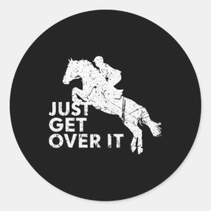 Adesivo Apenas Supere O Cavalo Saltando Equestre Horsebac