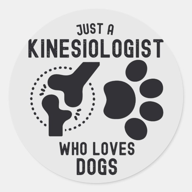 Adesivo Apenas um Cinesiologista que Ama Cachorros (Frente)