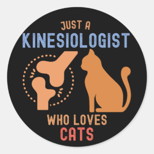 Adesivo Apenas um Cinesiologista que Ama Gatos