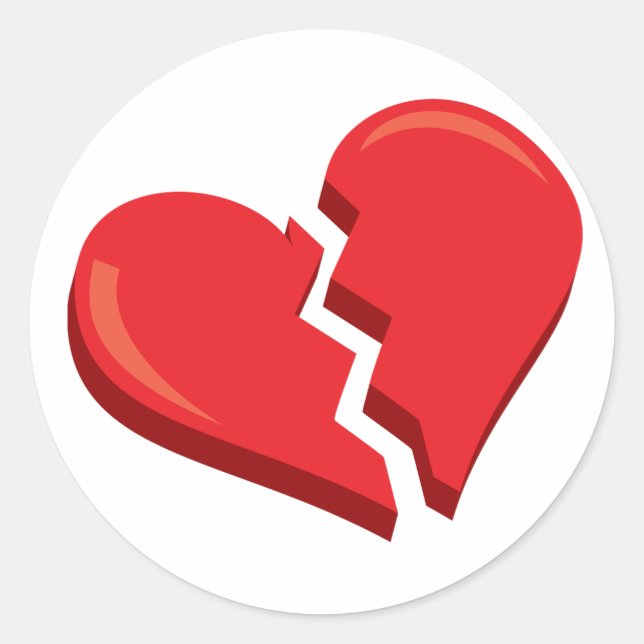 Adesivo apenas um coração partido (Frente)