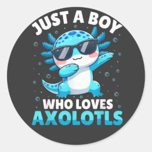 Adesivo Apenas um garoto que ama Axolotls Crianças Meninos