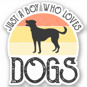Adesivo Apenas um garoto que ama cachorros