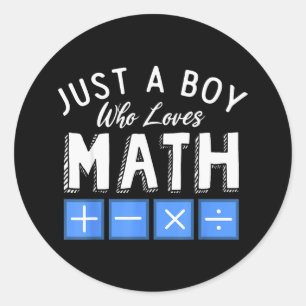 Adesivo Apenas um menino que ama álgebra de matemática eng