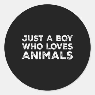 Adesivo Apenas Um Menino Que Ama Animais