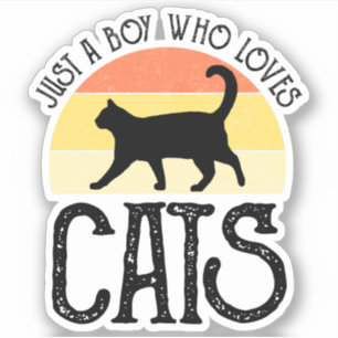 Adesivo Apenas um menino que ama gatos