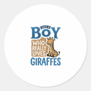 Adesivo Apenas um menino que ama girafas Camisa vintage de