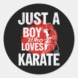 Adesivo Apenas Um Menino Que Ama Karate Arts Marciais