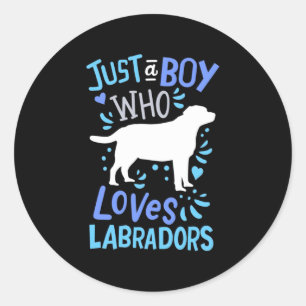 Adesivo Apenas Um Menino Que Ama Labrador Retriever