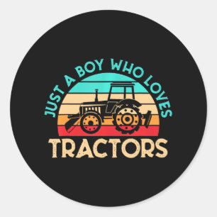 Adesivo Apenas Um Menino Que Ama O Farmer De Tratores