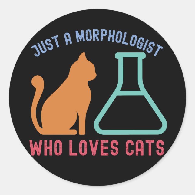 Adesivo Apenas um morfologista que ama gatos (Frente)