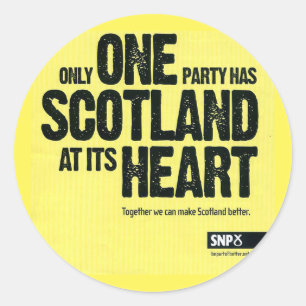 Adesivo Apenas um partido tem a Escócia no seu Heart SNP