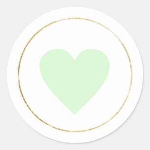 Adesivo apenas um pequeno coração verde de amor minimali
